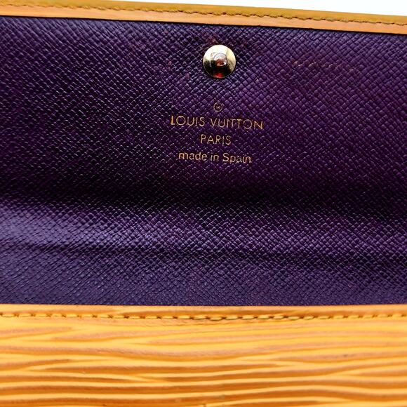 LOUIS VUITTON TASSIL YELLOW EPI LEATHER BRAZZA WALLET - Picture 9 of 14